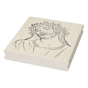Jezus buste 2 illustratie patroon kunst stempel