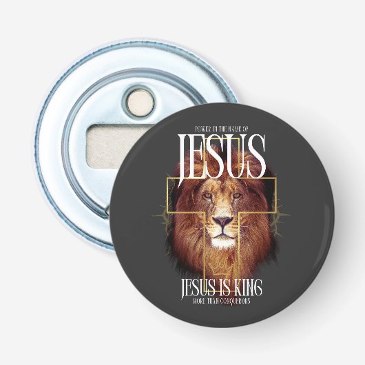 Jezus Button Flesopener (Voorkant)