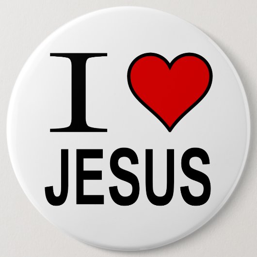 Jezus Button Jezus geschenken Ik hou van Jesus log (Voorkant)