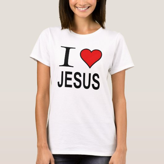 Jezus cadeautjes waar ik van hou Jezus logo Jezus  T-shirt (Voorkant)