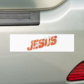Jezus cassé Oranje. Bumpersticker (Op auto)