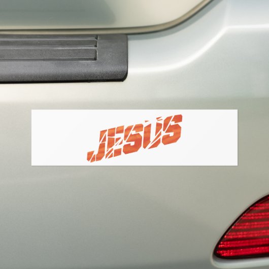 Jezus cassé Oranje. Bumpersticker (Op auto)