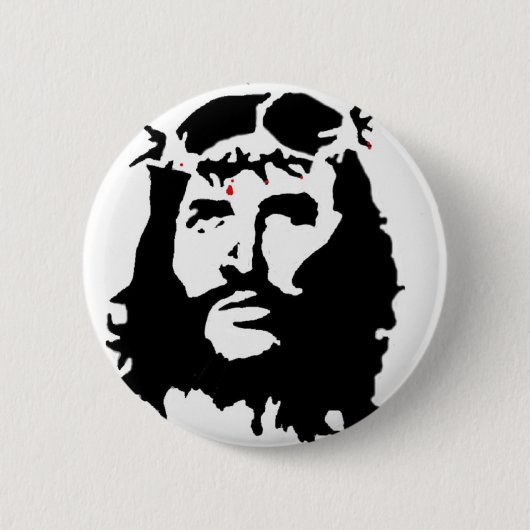 jezus-christ-revolutie ronde button 5,7 cm (Voorkant)
