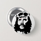 jezus-christ-revolutie ronde button 5,7 cm (Voorkant /achterkant)