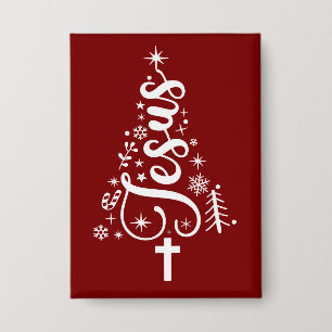 Jezus christelijk kerst Bijbelvers geloof Button