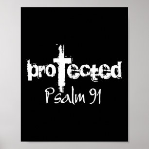 Jezus Christelijk Ontwerp - God beschermde Psalm 9 Poster