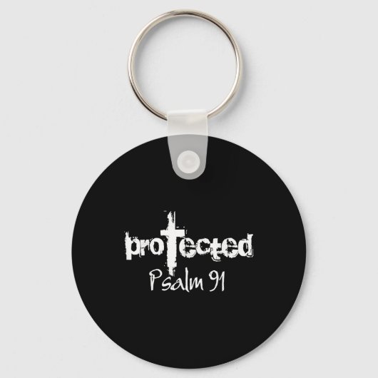 Jezus Christelijk Ontwerp - God beschermde Psalm 9 Sleutelhanger (Voorkant)