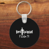 Jezus Christelijk Ontwerp - God beschermde Psalm 9 Sleutelhanger (Voorkant)