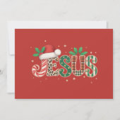 Jezus Christelijk Religieus Gezegde Geloof Bijbelv Feestdagenkaart (Voorkant)