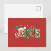 Jezus Christelijk Religieus Gezegde Geloof Bijbelv Feestdagenkaart (Voorkant / Achterkant)