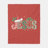 Jezus Christelijk Religieus Gezegde Geloof Bijbelv Fleece Deken (Voorkant)