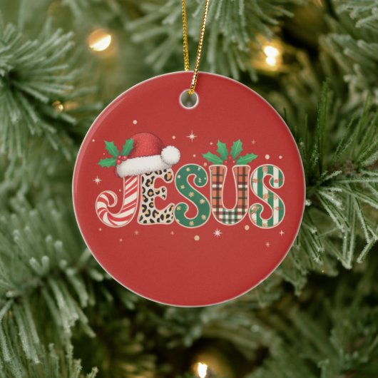 Jezus Christelijk Religieus Gezegde Geloof Bijbelv Keramisch Ornament (Boom)