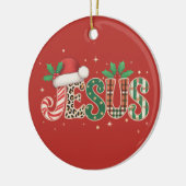 Jezus Christelijk Religieus Gezegde Geloof Bijbelv Keramisch Ornament (Links)