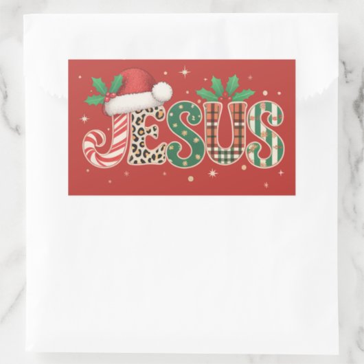 Jezus Christelijk Religieus Gezegde Geloof Bijbelv Rechthoekige Sticker (Tas)