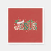 Jezus Christelijk Religieus Gezegde Geloof Bijbelv Servet (Voorkant)