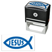 Jezus | Christelijk vissymbool Zelfinktende Stempel (In situ)