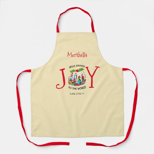 JEZUS | Christelijk | VREUGDE VOOR DE WERELD | Chr Schort (Voorkant)