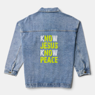 Jezus Christelijke Bijbelse Schrift kent Jezus K Denim Jacket