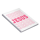 Jezus Christelijke god paaszomerkleuren Notitieboek (Rechterzijde)