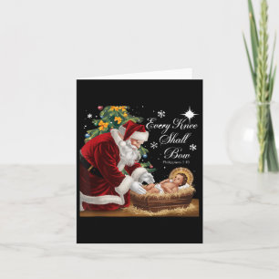 Jezus Christelijke kerstmis elke knie sh Kaart
