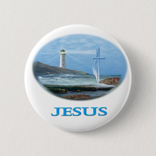 Jezus christen ronde button 5,7 cm (Voorkant)