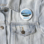 Jezus christen ronde button 5,7 cm (In situ)