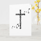 Jezus Christenen Christendom Vlinders Kruis Kaart (Gele Bloem)