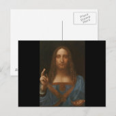 Jezus christt door Leonardo da Vinci, renaissancep Briefkaart (Voorkant / Achterkant)