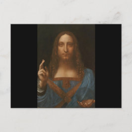 Jezus christt door Leonardo da Vinci, renaissancep Briefkaart