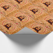 Jezus christt gouden icoon cadeaupapier (Hoek)