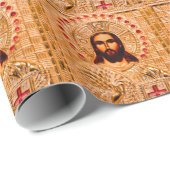 Jezus christt gouden icoon cadeaupapier (Rol Hoek)