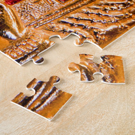 Jezus christt gouden icoon legpuzzel (Zijkant)