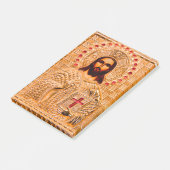 Jezus christt gouden icoon post-it® notes (Schuin)
