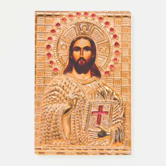 Jezus christt gouden icoon post-it® notes (Voorkant)