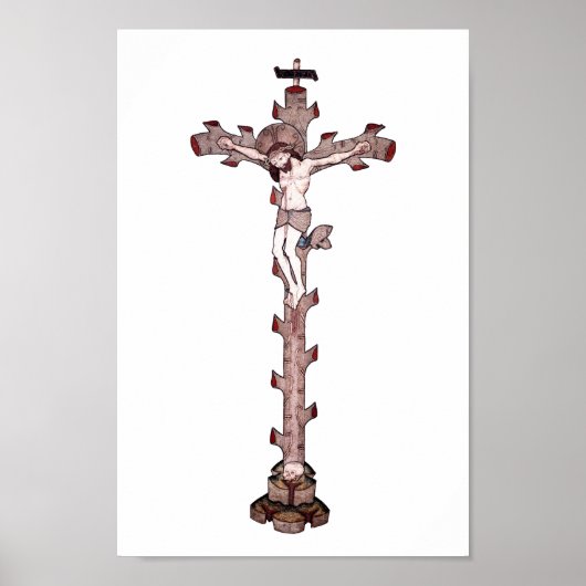 Jezus christt kruisbeeld borduurt kunst poster (Voorkant)