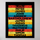 Jezus Christus 12 postboten verwerpen grappige ker Poster (Voorkant)