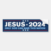Jezus Christus 2024 Alleen God kan deze natie redd Bumpersticker (Voorkant)