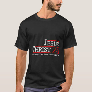 Jezus Christus 2024 Alleen Jezus kan deze natie re T-shirt