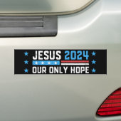 Jezus Christus 2024 Onze enige hoop Bumpersticker (Op auto)