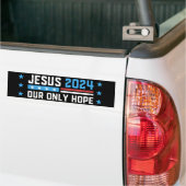 Jezus Christus 2024 Onze enige hoop Bumpersticker (Op Truck)