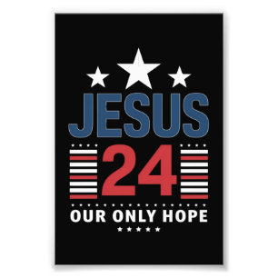 Jezus Christus 2024 President Verenigde Staten Ver Foto Afdruk