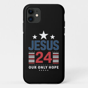 Jezus Christus 2024 President VS Verkiezing Politi Case-Mate iPhone Case