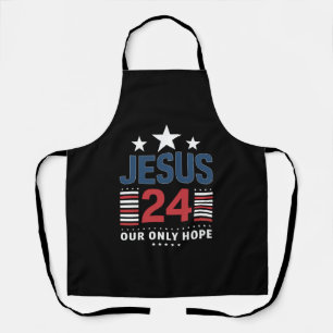 Jezus Christus 2024 President VS Verkiezing Politi Schort