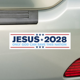 Jezus Christus 2028 Alleen God kan deze natie redd Bumpersticker