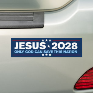 Jezus Christus 2028 Alleen God kan deze natie redd Bumpersticker