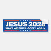 Jezus Christus 2028 maakt Amerika weer goddelijk Bumpersticker (Voorkant)