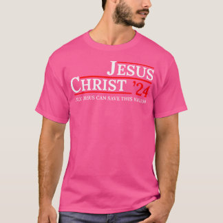 Jezus Christus 24 Alleen Jezus kan deze natie redd T-shirt
