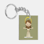 Jezus Christus Acrylische Sleutelhanger (Voorkant Links)