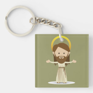 Jezus Christus Acrylische Sleutelhanger