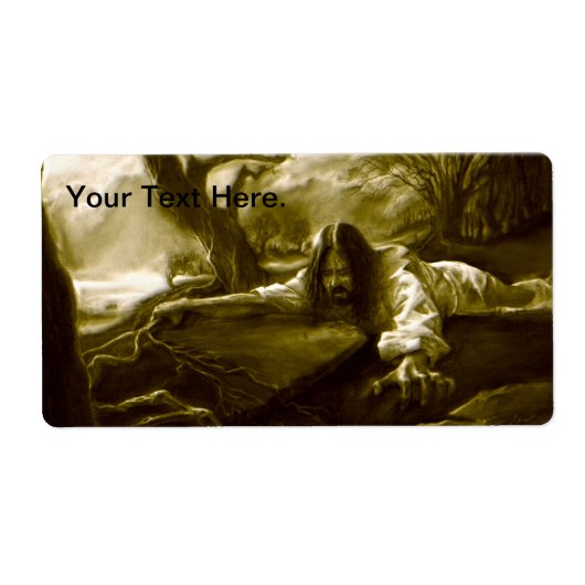 Jezus Christus Agony in de tuin van Gethsemane Etiket (Voorkant)